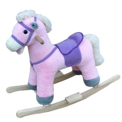 China Ride On Toy Plush Rocking Horse With Realistic Horse Sound And Galloping Sound And 100% Polyester Stuffing for sale