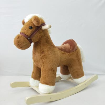 China Ride On Toy Plush Rocking Horse 2020 With Real Horse And Golloping Sound, Stuffing 100% Polyester for sale