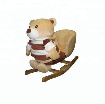 China Ride On Toy Customized Logo Promotional Hot Sales Plush Baby Rocking Chair With Baby Lullaby Music for sale