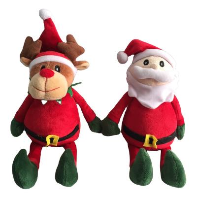 China Eco-Friendly Net Cute Plush Christmas Toys For Kids Gifts , Reindeer , Santa Claus As A Present To Children for sale