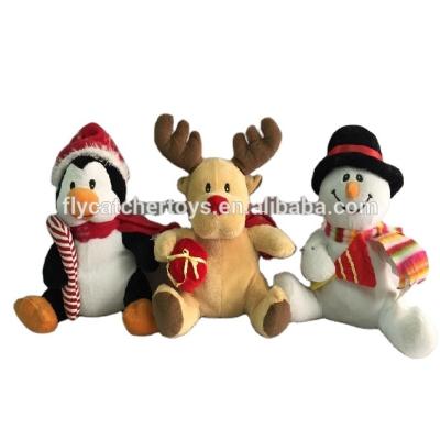 China Eco - Friendly Plush Christmas Penguins Reindeer Snowmen for sale