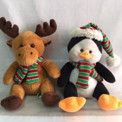 China 2019 New Design Eco-friendly Custom Plush Christmas Toys For Kids Gifts, Reindeer, Penguins, Xmas Gift Present for sale