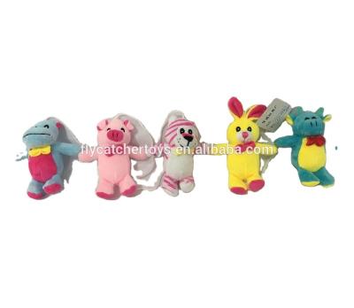 China Factory direct eco-friendly mini toys with high quality toy ten styles of plush animals, hippo, pig, tiger, rabbit, cattle, bear, dog, lion, sheep for sale