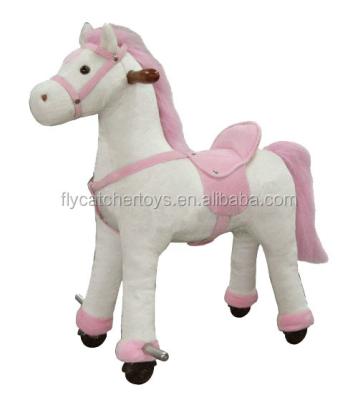 China Ride on Toy New hot sales color white racing horse, it can do exercise to your health for sale