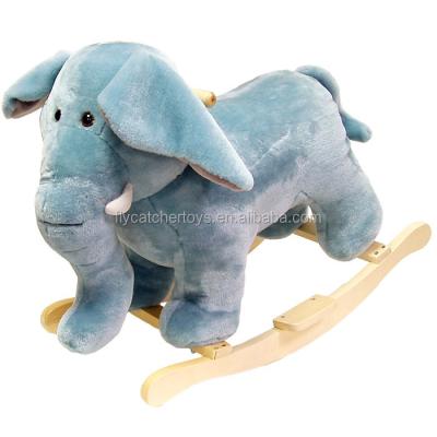 China Ride On Toy 2021 Hot Sales Plush Rocking Animals In Elephant Shape With Realistic Cow Sound for sale