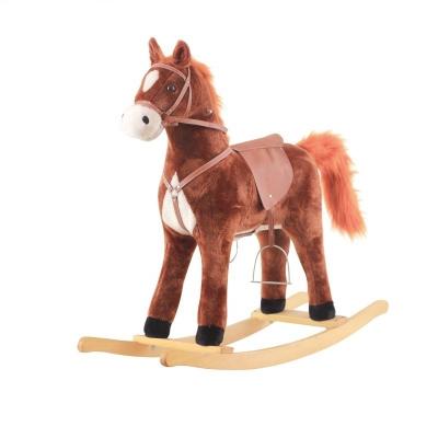 China Ride On Toy New FL098-K Hot Sales Plush Gold Color Rocking Horse In Great Shape for sale