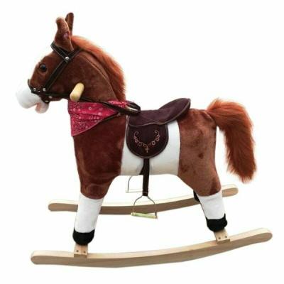 China Ride on white horse FL090-JJ, toy ICTI audit new fashion color plush rockihng ride on animal toys for sale