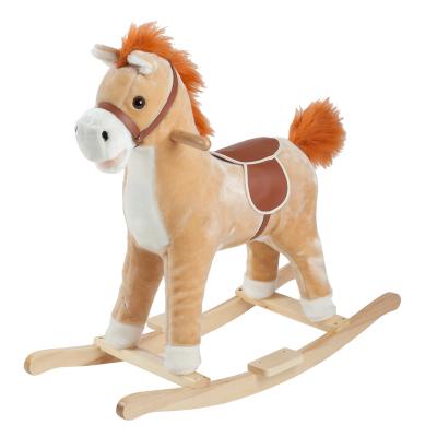 China Ride On Toy Wholesales Beige Color Plush Rocking Horse FL320 for sale