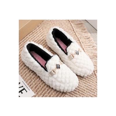 China Wholesale Ladies Flat Cotton Loafer Shoes Loafer Shoes Non-slip Warm Flat Wedges Ladies Wedges Winter for sale