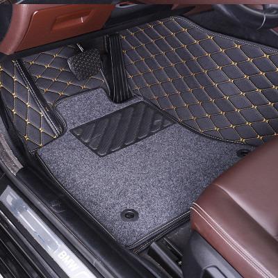 China Anti-skidding.easy to clean full set leather double layer with 5D carpet car floor mats for Toyota Camry 2018 2019 2020 car mats for sale