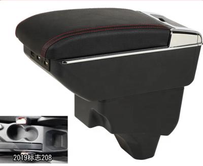 China Brief & F2019 Rancid Color Car Center Console Single Interior Armrest Storage Box Decoration Accessories Car-styling Parts For New Peugeot 208 for sale