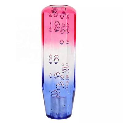 China Car Shift Knob Stick Crystal Transparent Bubble Purple Blue Jet Auto Gear Clutch 15cm for sale