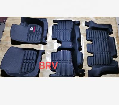 China Brief & 2021 New Color Simple Design Hot Pressed PVC Leather 5d Carpet 3d Car Floor Mats Hight Quality Special Car Mats For Honda BRV/Brio for sale