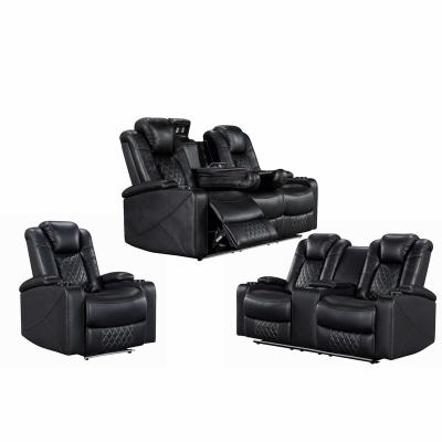 China Recliner 14 Years of Recliner Sofa Set Leather Air 3+2+1 Movement Sofa Recliners Power Set for Living Room for sale