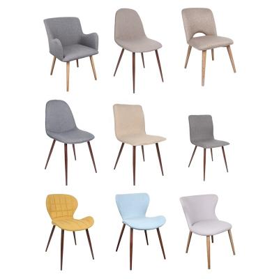 China Hot Selling Durable COMFORTABLE HOME Chairs Manufacturer Leather Accent Chair Modern Metal Legs Wood Velvet Fabric Dining Chair for sale