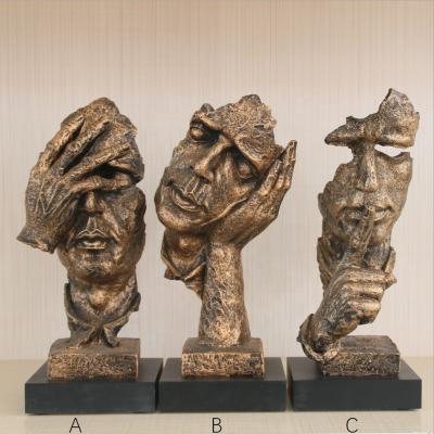 China Europe Hot Selling Art Sculpture Creative Vintage Resin Home Craft Ornament Decor Resin for sale