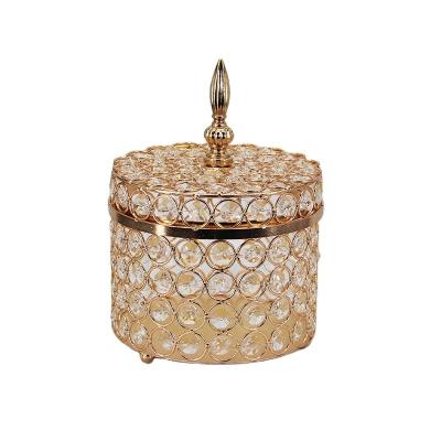 China Wholesale Fancy Stocked Amber Glass Holder Candle Jar Thick Embossed Luxury With Gold Lid for sale