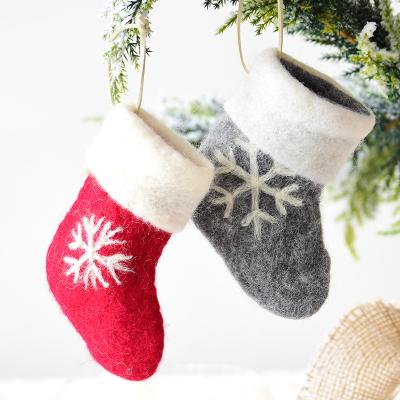 China Christmast Ornament New Design Christmas Hang Snowflake Decoration Marry Christmas Gift Sock for sale