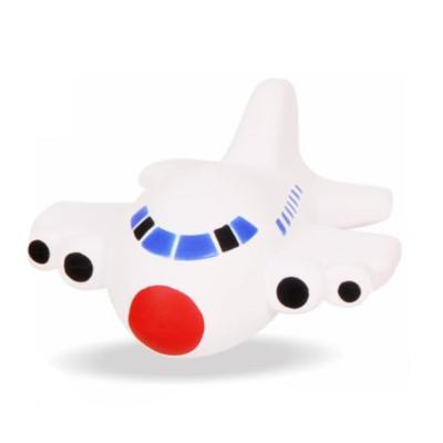 China Toy Lucky Craft Soft PU Foam 8.7X9X5cm Soft Relieve Kids Toys Airplane Shape Anti Stress Ball for sale