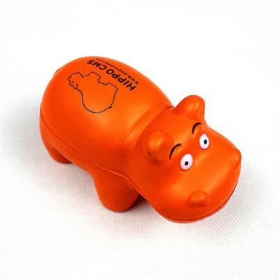 China Toy Lucky Craft Soft PU Foam 10.2X5.3X6.8cm Soft Relieve Toys Hippo Stress Ball for sale