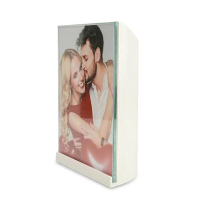 China White Visual Blue Wall Mount Large Size Digital Film Picture Frame Accent Corner Corner Storage Wood Photo Frame for sale