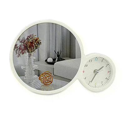 China LED Reflected Home Decoration Magic Mirror Photo Frame Led With Clock for sale