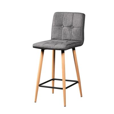 China Easy assemble European fabric button design barstool for sale