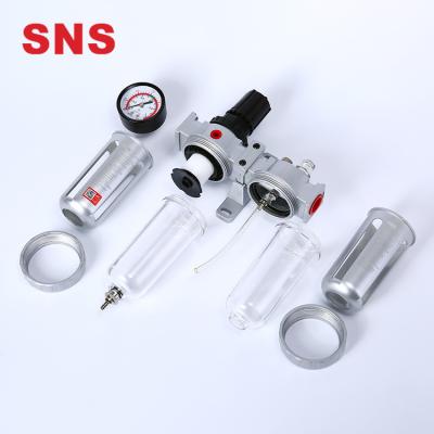 China Hotels Sfc200 Sfc300 Sfc400 Pneumatic Air Souce Treatment Air Filter Regulator With Gauge for sale