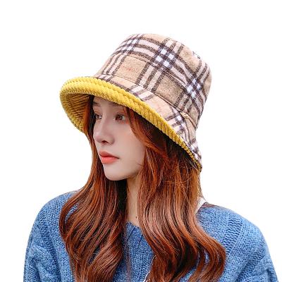 China Image pesca gorro invierno mujer OEM/ODM fall winter double 2021 double sided reversible bucket hat busket fisherman hat for women for sale