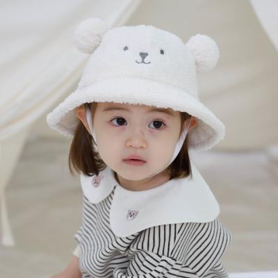 China Fashion\comfortable\durable gorros con hats baby e little girl boy girl winter autumn shiny OEM/ODM 1-5 years d kids cover fuzzy fur buckets hat for kids for sale