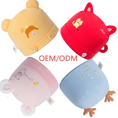 China Tested can directly contact skin 2021 organic bebe OEM/ODM harmless organic cotton free knit newborn baby hats prop crochet photography cowl beanie cap infant hat for infant girl boy for sale