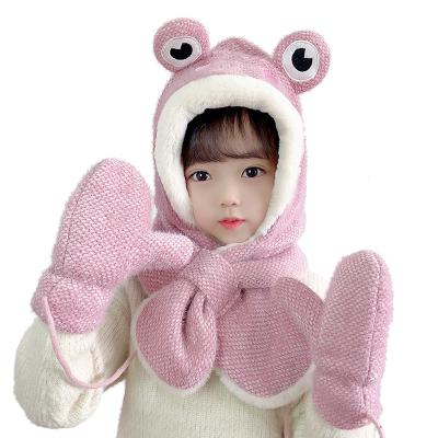 China Winter COMMON Item Products Winter Kids Scarves Cold Resistant Hat And Glove Sets For Girls for sale