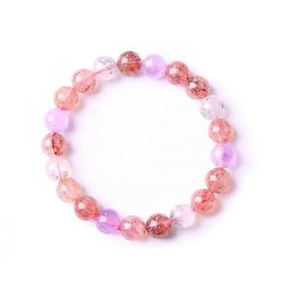 China Genuine Natural BOHEMIA Quartz 7 Super Bracelet Natural Gemstone Beads Bracelet for sale