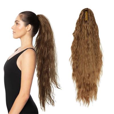 China 30 Inch Synthetic Curly I-tip Claw Hair On Ponytail Hair Extension for sale