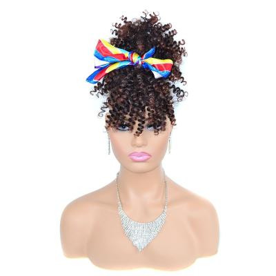 China Afro Straight Wig Blowout Hair Bun Drawstring Ponytail High Ponytail With Bangs Short Curly Curly Pony Tail Clip In On Wrap Updo Hair Extension for sale