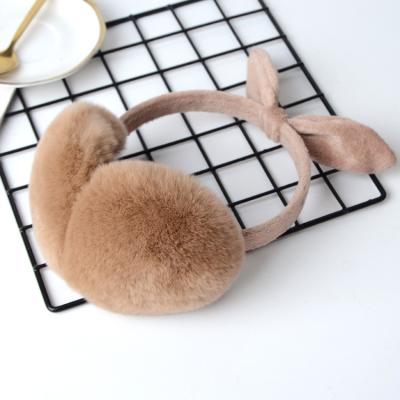 China Top Quality Novelty Rex Rabbit Fur Earmuffs Winter Fashion Maternity Earmuff for sale