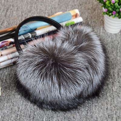 China Maternity Winter SF0500 Genuine Fox Fur Ear Cover Cheap Plush Women Real Fur Earmuffs for sale