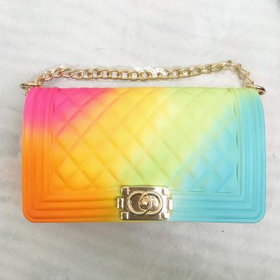 China 2021 Designer Colorful Jelly Bag Wholesale Large Capacity Purse Jelly Bag Waterproof Custom Jelly Handbag Supplier For Women And Girls PVC for sale