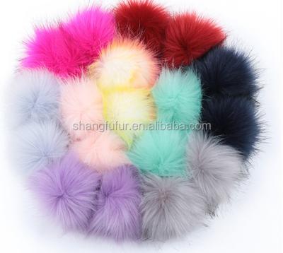 China Detachable Artificial Anti-wrinkle Raccoon Fur Ball Head for sale