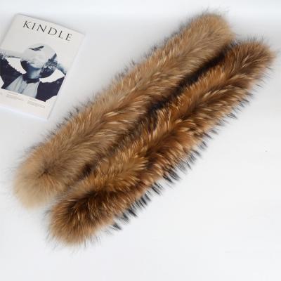 China New Arrival Anti-wrinkle Women Winter Raccoon Fur Scarf Collar Fashion Popular High Quality Scarf For Hood for sale