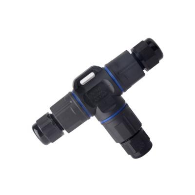 China Power Wholesale high quality T-type 3-way wire and power cable IP68 waterproof connector for Electrical ip68 electrical connectors for sale