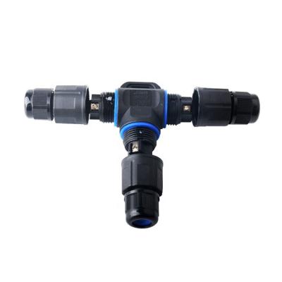 China Power Supplier Ip68 connector  Easy To Install T Shape waterproof Connector 3p Waterproof Cable ip68 connector for sale