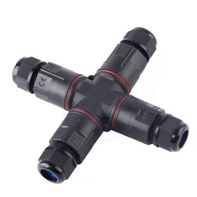 China Power Wholesale X Type Underwater IP68 3 Pins 4 Ways Electrical Wire Cable Waterproof Connector for sale