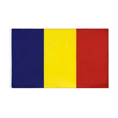 China Health Care Institutes Wholesale 100% Custom Polyester Red Yellow Romanian Bule National Flags 90x150cm 3x5ft Romania Flag for sale