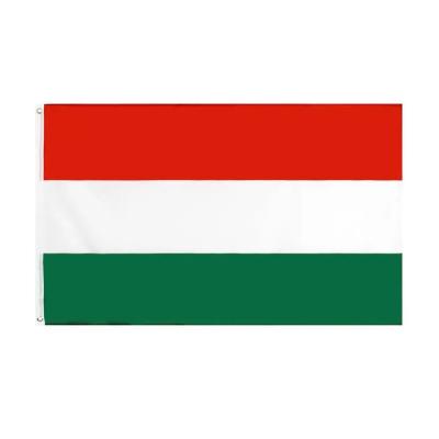 China Health Care Institutes Wholesale Custom 100% Polyester 3X5ft Double Quilting Polyester Hungary Red White Green Hungarian Country Flag for sale