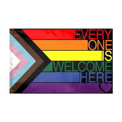 China Custom Healthcare Institutes 3x5 Ft Pride Flag Pride Flag Gay Rainbow Flags Polyester LGBTQ Flags for sale