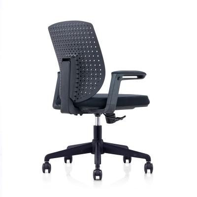 China Luxury Middle Back Office Swivel Chair With Bent Wooden Frame Staff Chair For Workstation for sale