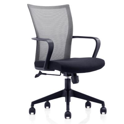 China Black Mesh Office Staff Chair Ergonomic Style Frame Gray Computer Training Revolving Chair for sale