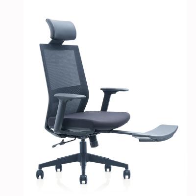 China High Back Computer Mesh Office Recumbent Recumbent Chair With Footrest For Daily Office for sale