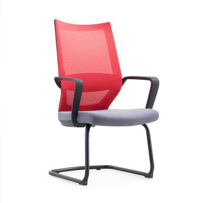 China Foshan Office Furniture Mesh Visitor Chair Meeting Room Reception Desk Rotating Back Chair for sale